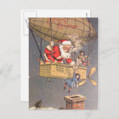 Hot Air ballon Santa Claus  Briefkaart (Voorkant / Achterkant)