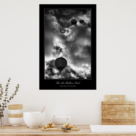 Hot-Air ballon Stack Fine Art Foto Poster (Keuken)