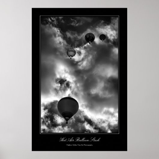 Hot-Air ballon Stack Fine Art Foto Poster (Voorkant)