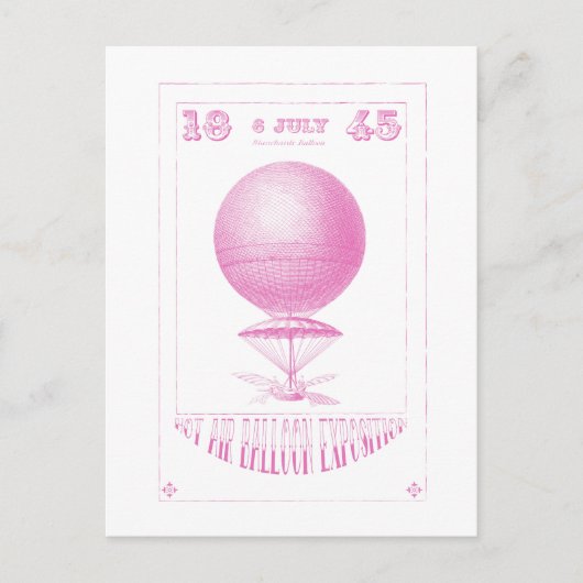 Hot Air Ballon Steampunk briefkaarten (Voorkant)