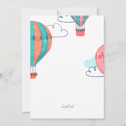 Hot Air Ballon Uitnodiging (Achterkant)
