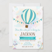 Hot Air ballon, uitnodiging voor 1 januari (Voorkant)