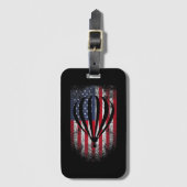 Hot Air Ballon  Vlag Verenigde Staten Bagagelabel (Voorkant (verticaal))