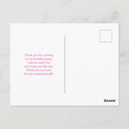 Hot Air ballon Waterverf Patroon Dank u Briefkaart (Achterkant)