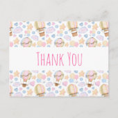 Hot Air ballon Waterverf Patroon Dank u Briefkaart (Voorkant)