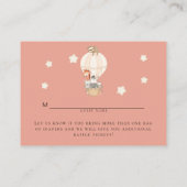 Hot-Air-ballon Zebra Luieraffle Giraffe Informatiekaartje (Achterkant)