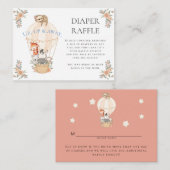 Hot-Air-ballon Zebra Luieraffle Giraffe Informatiekaartje (Voorkant / Achterkant)