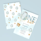 Hot Air ballonblauw, eerste uitnodiging