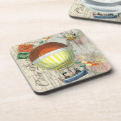 Hot-Air-ballonbriefkaart Bier Onderzetter (Linkerzijde)