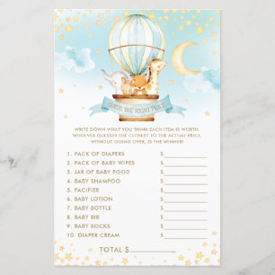 Hot-Air ballondieren raden het juiste prijsspel