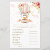 Hot-Air ballondieren raden het juiste prijsspel (Voorkant)