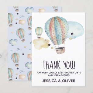 Hot-Air-ballonfeest in Blauw Hartelijk dank Kaart