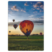 Hot-Air-ballonfestival in een prachtige Cloudy Sky Klembord (Achterkant)