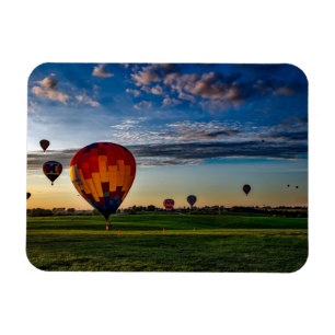 Hot-Air-ballonfestival in een prachtige Cloudy Sky Magneet
