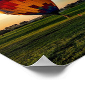 Hot-Air-ballonfestival in een prachtige Cloudy Sky Poster (Hoek)