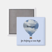 Hot Air Ballonmedewerker Dank u wel Magneet (Voorkant / Achterkant)