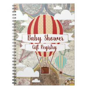 Hot-Air-ballonnen avontuurlijk Baby shower Notitieboek
