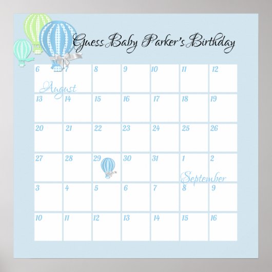 Hot Air-ballonnen, denk aan de vervaldatum van de  Poster (Voorkant)