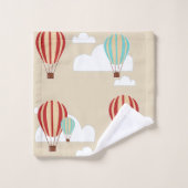 Hot-Air-ballonnen en Cute Clouds-avontuur Bad Handdoek (Wasdoekje)