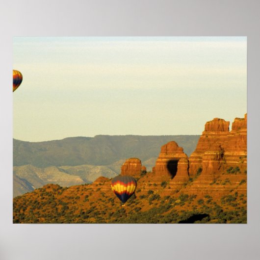 Hot Air-ballonnen in Sedona, Arizona, Verenigde St Poster (Voorkant)