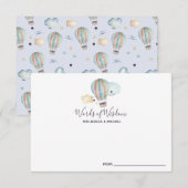 Hot-Air-ballonpartij in advies van Baby shower Informatiekaartje (Voorkant / Achterkant)