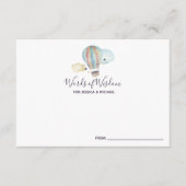 Hot-Air-ballonpartij in advies van Baby shower Informatiekaartje (Voorkant)