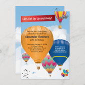 Hot-Air-ballonpartij Kaart (Voorkant / Achterkant)