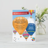 Hot-Air-ballonpartij Kaart (Staand voorkant)