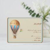 Hot-Air-ballonreactiekaart RSVP Kaartje (Staand voorkant)