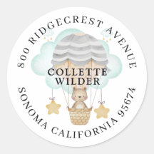 Hot-air ballonvaarding Baby Shower Return-adres