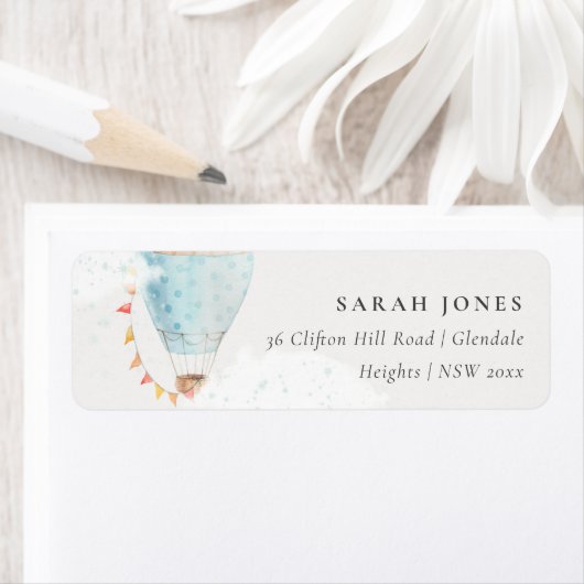 Hot-Air ballonwolkenkrabbers sterren We hebben Adr Etiket (Insitu)