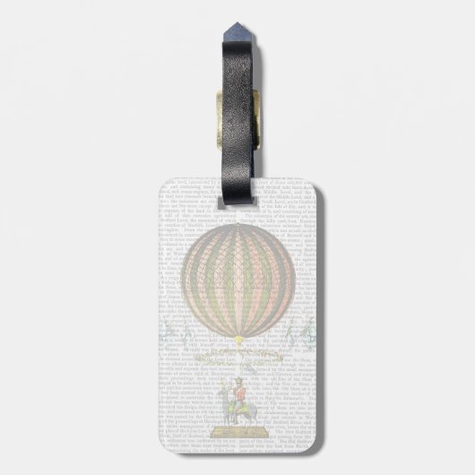 Hot Air ballonzephire 2 Bagagelabel (Achterkant verticaal)