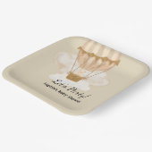 Hot Air Balloon, Adventure Awaits, Earth Tone  Papieren Bordje (Gebogen)