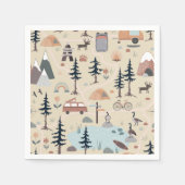 Hot Air Balloon, Adventure Awaits, Earth Tone  Servet (Voorkant)