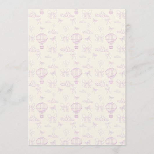 Hot Air-Balloon And Bows Seamless Pattern Kaart (Voorkant)