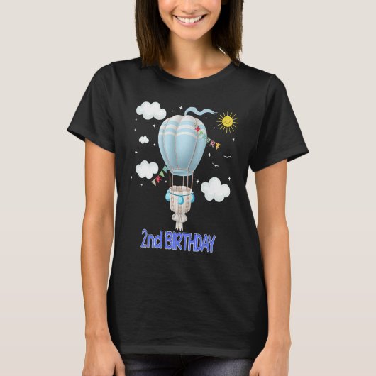 Hot Air Balloon B day Boy Party Group T-shirt (Voorkant)