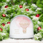 Hot Air Balloon Baby Girl Newborn Snow Globes Sneeuwbol (Kerstmis)