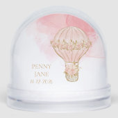 Hot Air Balloon Baby Girl Sneeuwbol (Voorkant)