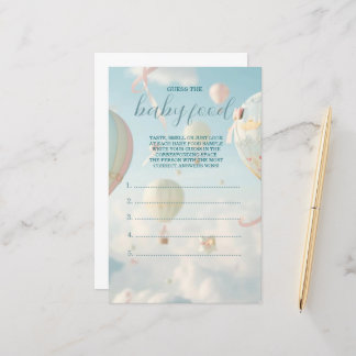 Hot air balloon baby shower game