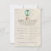 Hot Air Balloon | Baby shower gissen spel Kaart (Voorkant)