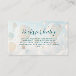 Hot air balloon Baby shower Informatiekaartje