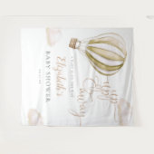 Hot Air Balloon Baby Shower Photo Backdrop Wandkleed (Voorkant (horizontaal))