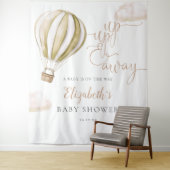 Hot Air Balloon Baby Shower Photo Backdrop Wandkleed (In situ)