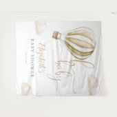 Hot Air Balloon Baby Shower Photo Backdrop Wandkleed (Voorkant (horizontaal))