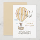 Hot Air Balloon Baby shower Uitnodigen met Schatti Kaart (Voorkant / Achterkant)