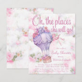 Hot Air Balloon Baby Shower Uitnodigingen (Voorkant / Achterkant)