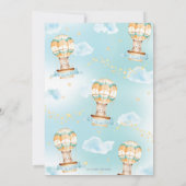 Hot Air Balloon Baby shower van Mail Teddy Bear Kaart (Achterkant)