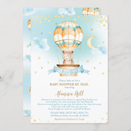 Hot Air Balloon Baby shower van Mail Teddy Bear Kaart