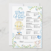 Hot Air Balloon Baby Wat zit er in je portemonnee  Kaart (Voorkant)