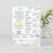 Hot Air Balloon Baby Wat zit er in je portemonnee  Kaart (Staand voorkant)